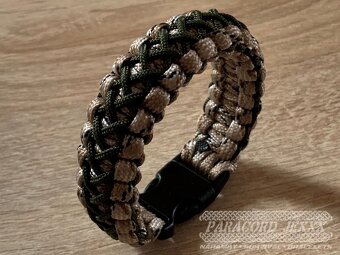 PARACORD náramek (18 cm) Desert Camo - oliv - 3