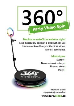 Pronájem 360° Party Video Spin - 3