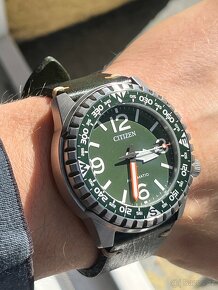 Citizen automaticke hodinky / zeleny diver - 3