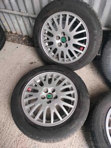 4ks alu disky orig. Škoda 5x100 r16 pneu 205/55 r16 5mm - 3