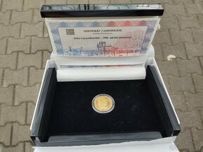 Zlatá medaile J.Lucemburska, 999,9, PROOF, ETUE + CERTIFIKAT - 3