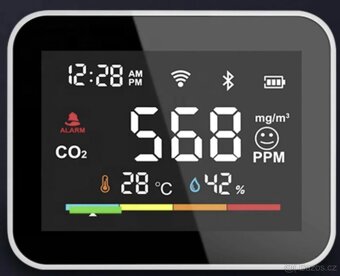 Měření CO2, detektor oxidu uhličitého BOT WiFi CO2 - 3