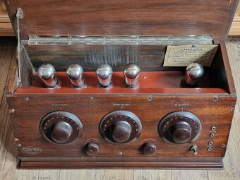 Starožitné rádio Chelsea Super-Five 5, USA, 1925, 5 lampovka - 3