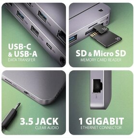 AXAGON HMC-12GM2, USB-C  hub, slot na m.2 ssd - 3