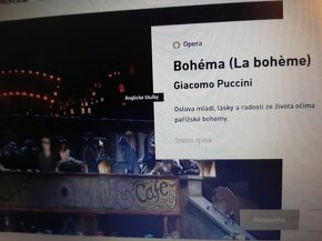 Státní opera Praha - Bohéma G. Puccini:  La bohéme 27.11. - 3