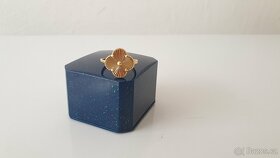 Zlatý prsten vel. 58 ve stylu Alhambra - 3