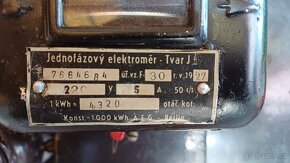 Starožitný Elektroměr A E G Berlín r.v. 1927 - 3