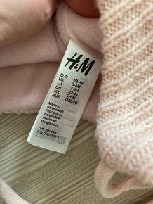 Růžová zimní čepice H&M, v.62/68 NOVÁ - 3