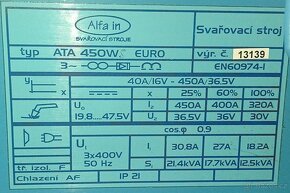 MIG/MAG svářečka Alfa in ATA 450WS - 3