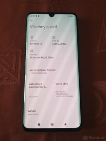 Xiaomi Mi Note 10 6/128 GB Top stav 93% Baterie - 3