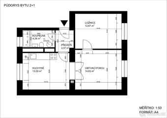 Prodám byt v OV 2+1 , 49 m2, Sídliště SHD, Bílina - 3