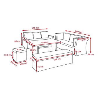 Zahradní sedací souprava Avenberger Corsica - 3
