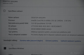 Dell latitude E7470 i5/12GB/SSD 256GB/záruka - 3