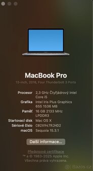 MacBook Pro, 256gb disk, 16Gb paměť - 3