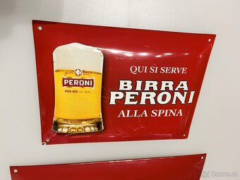 prává Smaltovaná cedule "Birra Peroni" Smalt Brno - 3