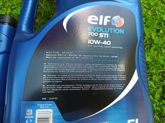 6 L Oleje ELF Evolution 10W-40 + FILTR  - NOVÉ - 3