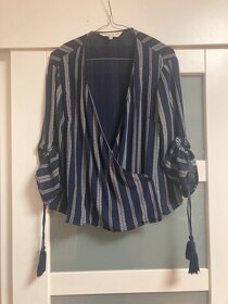 Modrá letní halenka/kimono ve stylu boho - 3