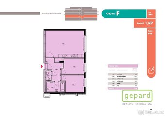 Prodej 3+kk, 82,5m2, sklep. kóje, garážové stání v projektu  - 3