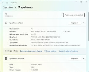 Herni PC- Ryzen 5600, 16GB RAM, 1TB NVME, 5700XT, WIN11 - 3