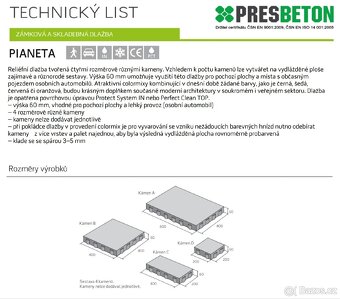 Zámková dlažba PRESBETON Pianeta - 3