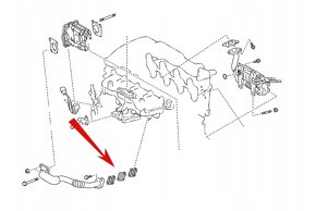 Zaslepka egr ventil toyota lexus d4d d-cat - 3