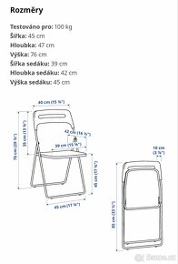 Skládací židle 2x - 3