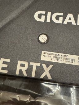 Gigabyte Nvidia RTX 3070 EAGLE 8GB rev 2.0 - v záruce - 3