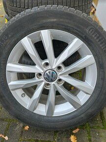 Alu kola vw 5x112 r16 6,5j et48 zimni pneu 205/55/16 - 3