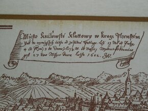 Reprodukce na papíře VEDUTA Plzeň rok 1602  J.WILLENBERG - 3