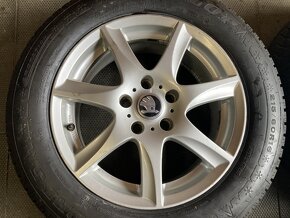 Alu kola ŠKODA YETI 16" 5x112 zimní DUNLOP 215/60R16 90% - 3