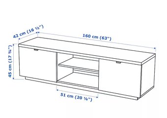 Bílý TV stolek BYAS Ikea - 3