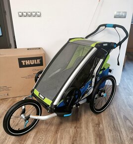 Vozík/kočár Thule Chariot Sport 1 zelenomodrý s Jogging kole - 3