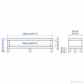 TV stolek IKEA Lack - bílá barva - 3