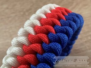 PARACORD NÁRAMEK (19 CM) ČESKÁ TRIKOLORA - 3