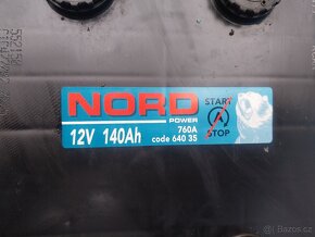 Akumulátory NORD POWER 12V 140 Ah 760 A stáří 1 měsíc - 3