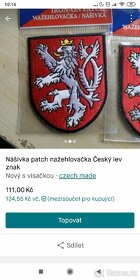 Nášivka český lev malý znak/ patch - 3