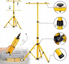 LED reflektor 2x50W se stativem kabel stojan novy - 3