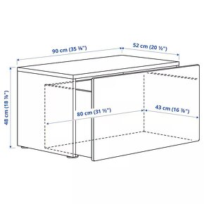 Skříň IKEA SMÅSTAD s uložnou lavici - 3