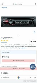 Prodám autorádio Sony CDX-GT450U - 3