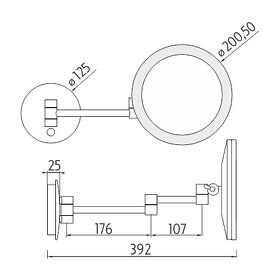 LED kosmetické zrcátko Nimco - 3