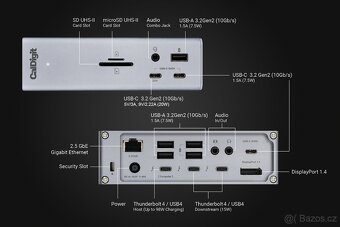 Dock CalDigit Thunderbolt Station 4 – TOP stav, záruka - 3