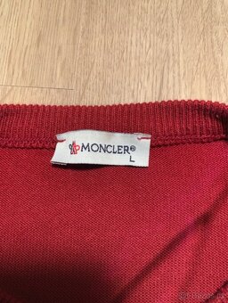 Vínový panský moncler svetr velikosti L - 3