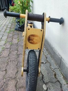 TryBike Dřevěné odrážedlo / tříkolka 4v1 hnědá - 3