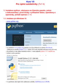 python: kurzy, doučování, el. příručka v PDF - 3