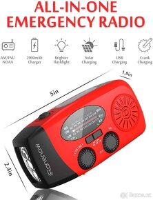 Přenosné solární rádio/AM/FM/NOAA, 2000 - 3