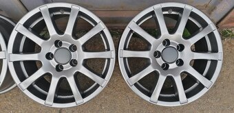 4ks Alu kola 5X100 15" Rapid,Octavia 1- TOP STAV - 3