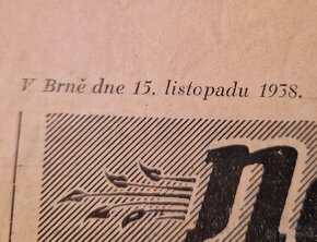 Noviny Nový lid - zabrání Sudet 1938, poněmčení zemí Českých - 3