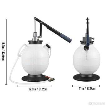 Plnička oleje - 7,5 l - 15 adaptérů - 3