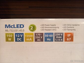 McLED napájecí zdroj pro led pásky12V 150w - 3