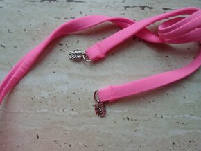 Růžové krajkové plavky plavková podprsenka - 75A - 3